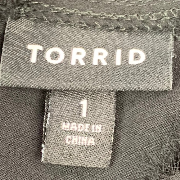 Torrid Black Challis Tee Dress SZ 1X - Picture 7 of 8